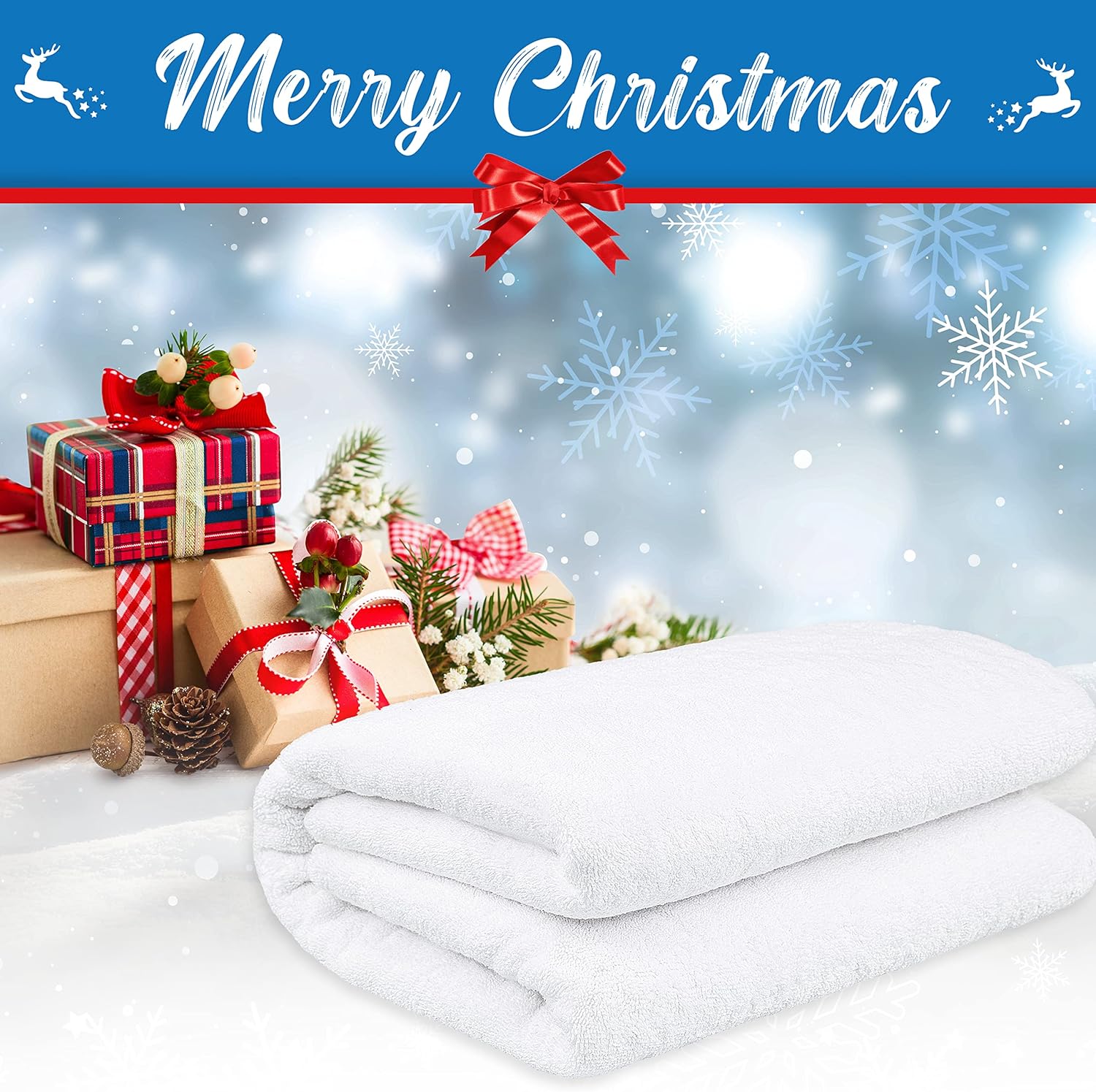 Cotton Paradise The Best Brand Awards, Bath Towel Set, 100% Turkish Cotton 27x54 inch 4 Piece Bath Towels for Bathroom, Soft Absorbent Towels Clearance Set, White Bath Towels : Home & Kitchen