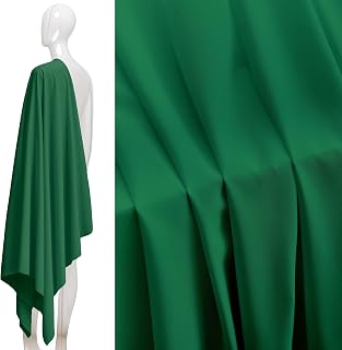 Drapable Cotton Polyester Fabric by The Yard- 60" Wide Soft, Breathable,Good Drape and Lightweight Broadcloth Fabric for Sewing Dress Shirt Curtain Home Decor DIY Craft (Hunter Green, 1 Yard)