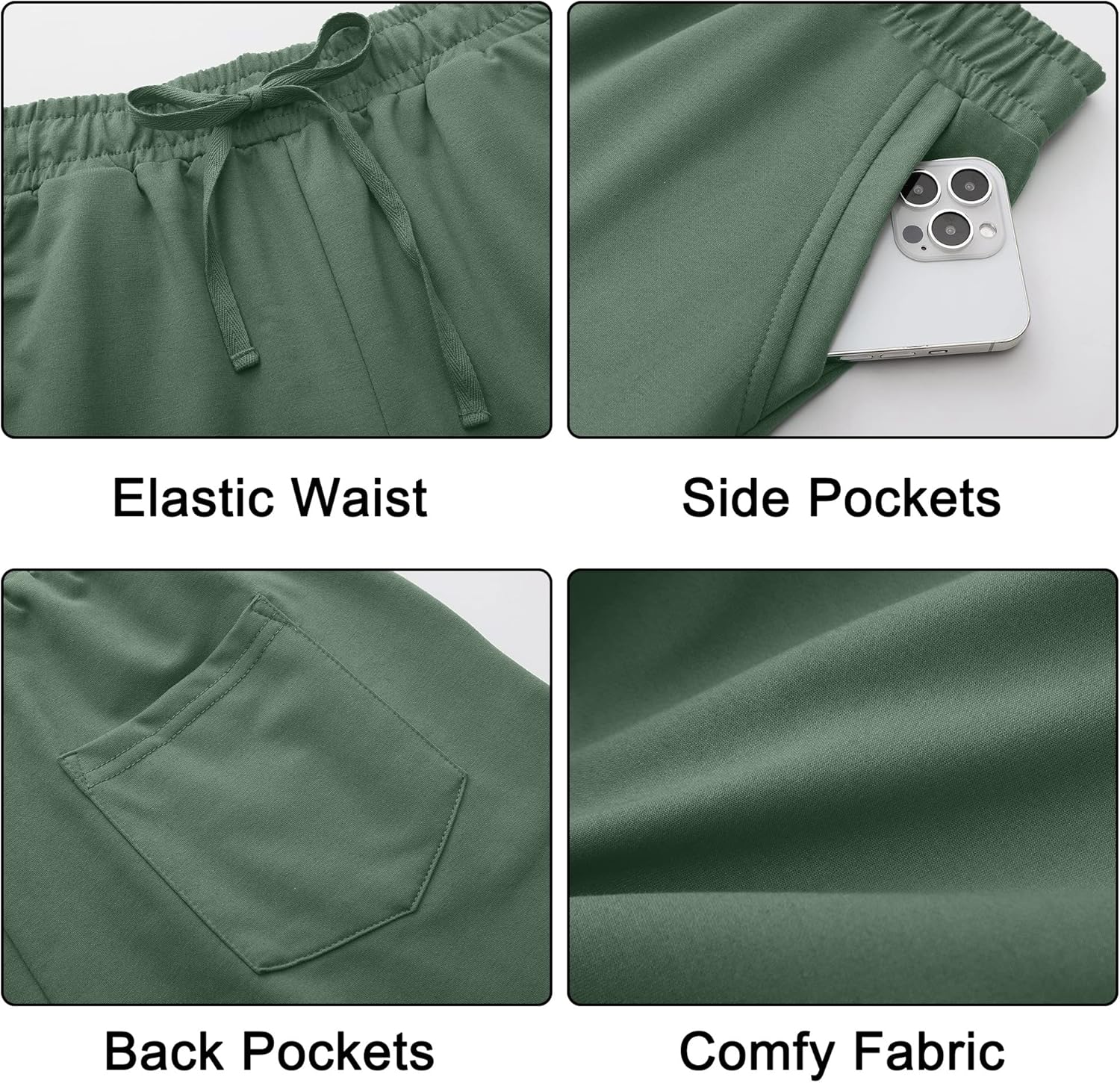 Tandisk Women's 5" Casual Jersey Cotton Shorts Lounge Yoga Pajama Walking Shorts with Pockets Activewear