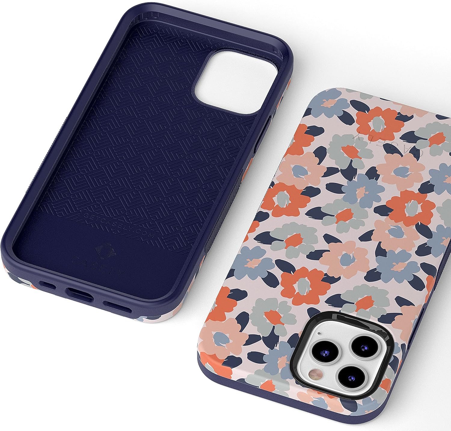 Casely iPhone 12/12 Pro Case | Field of Flowers | Pastel Floral | Bold Protective Design | Compatible with MagSafe