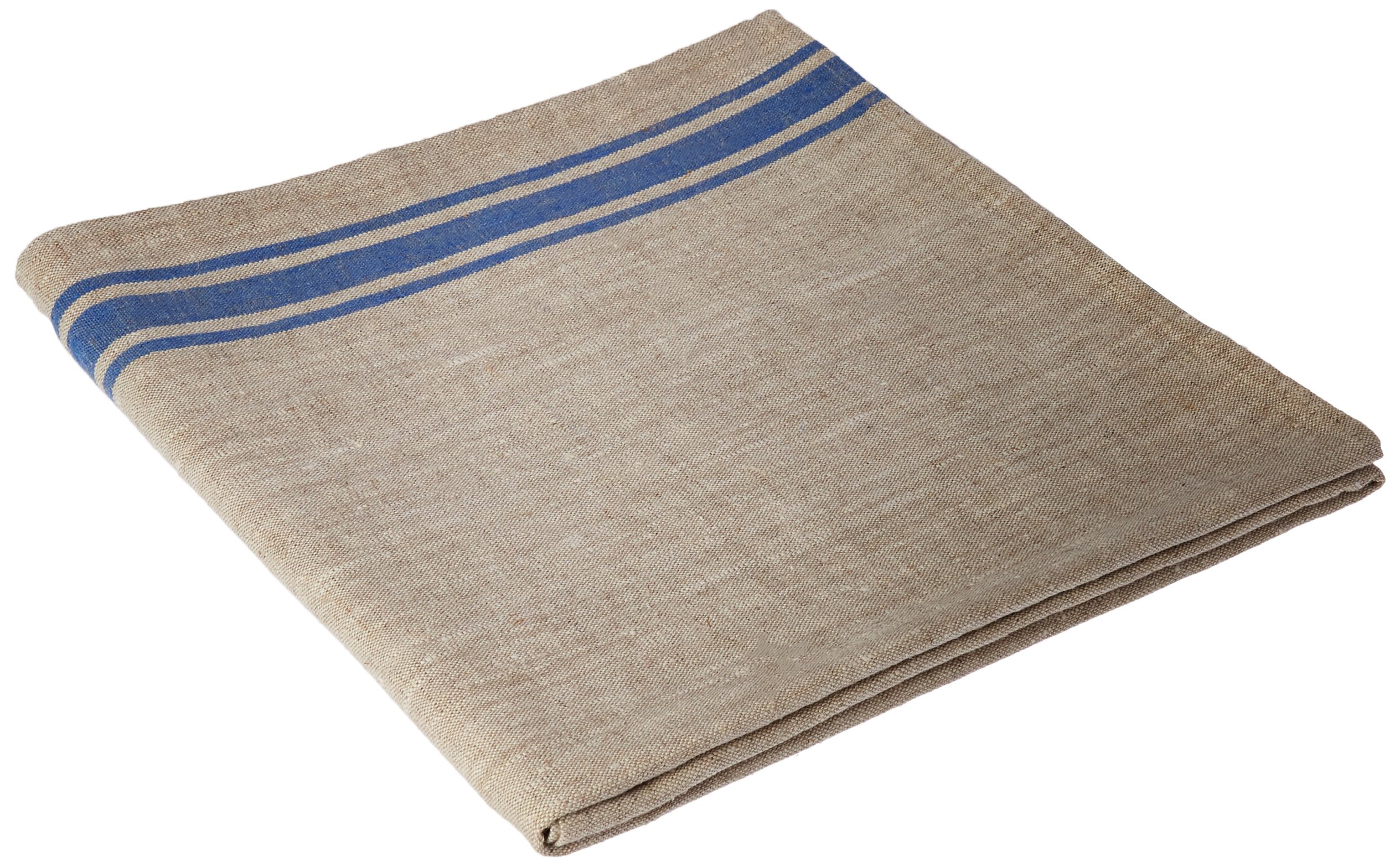 LinenMe Serviette de Bain, 100x145cm, en Lin, Collection Provence, Bleu