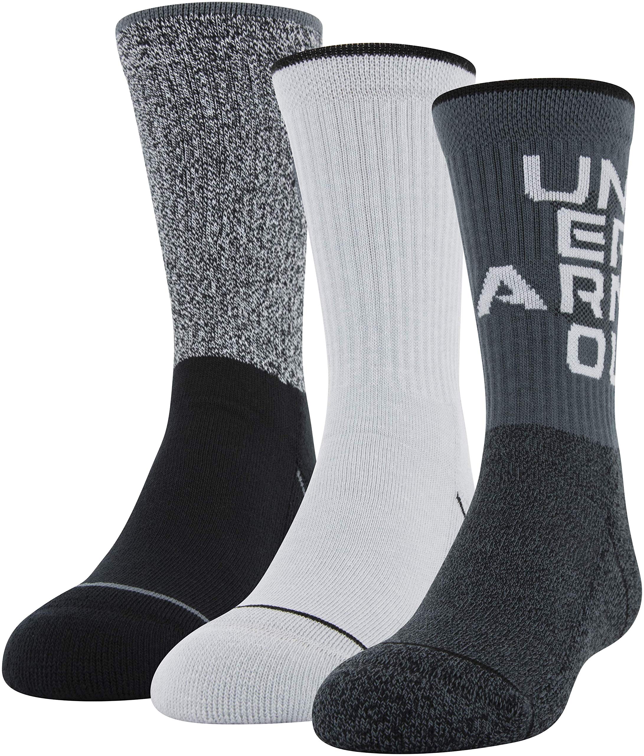 Under Armour Youth Phenom Crew Socks, 3-Pairs