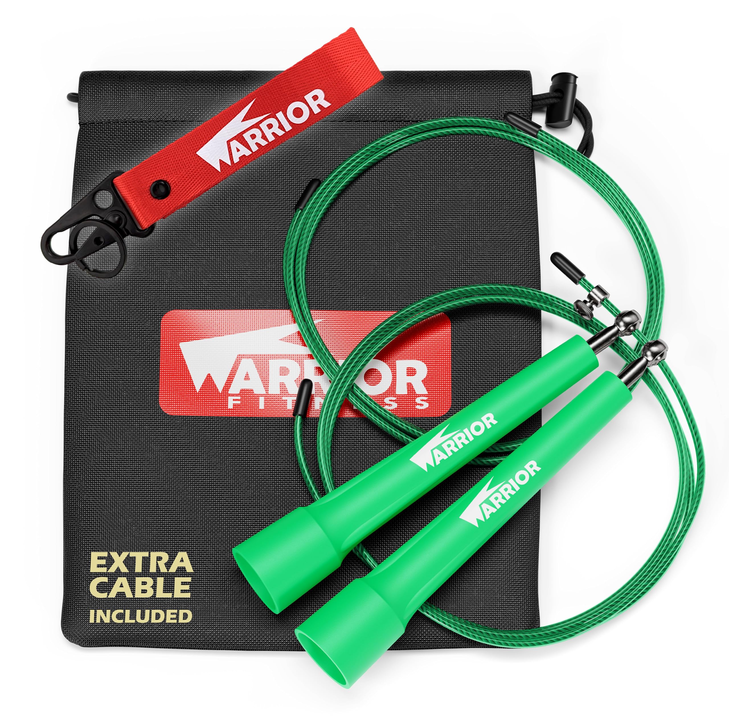 Warrior FitnessAdjustable Speed Jump Rope for Men, Women & Children - Ideal for Crossfit, Double Unders, Boxing, MMA, Skipping, WOD & Cardio Workouts