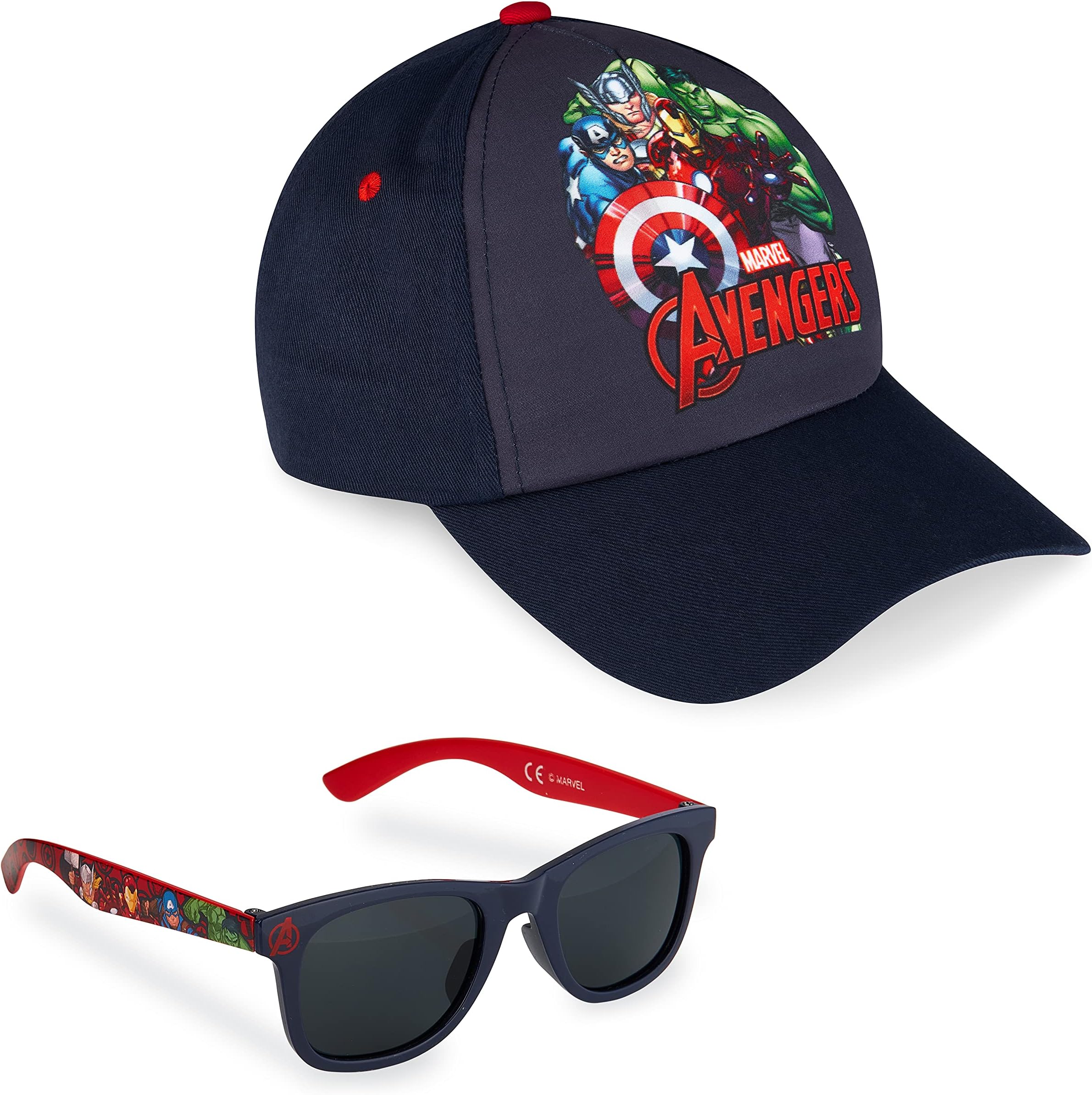 Spiderman Sunglasses Baseball Cap Set for Kids Adjustable Summer Sun Hat UV400 Kids Holiday Travel Essentials
