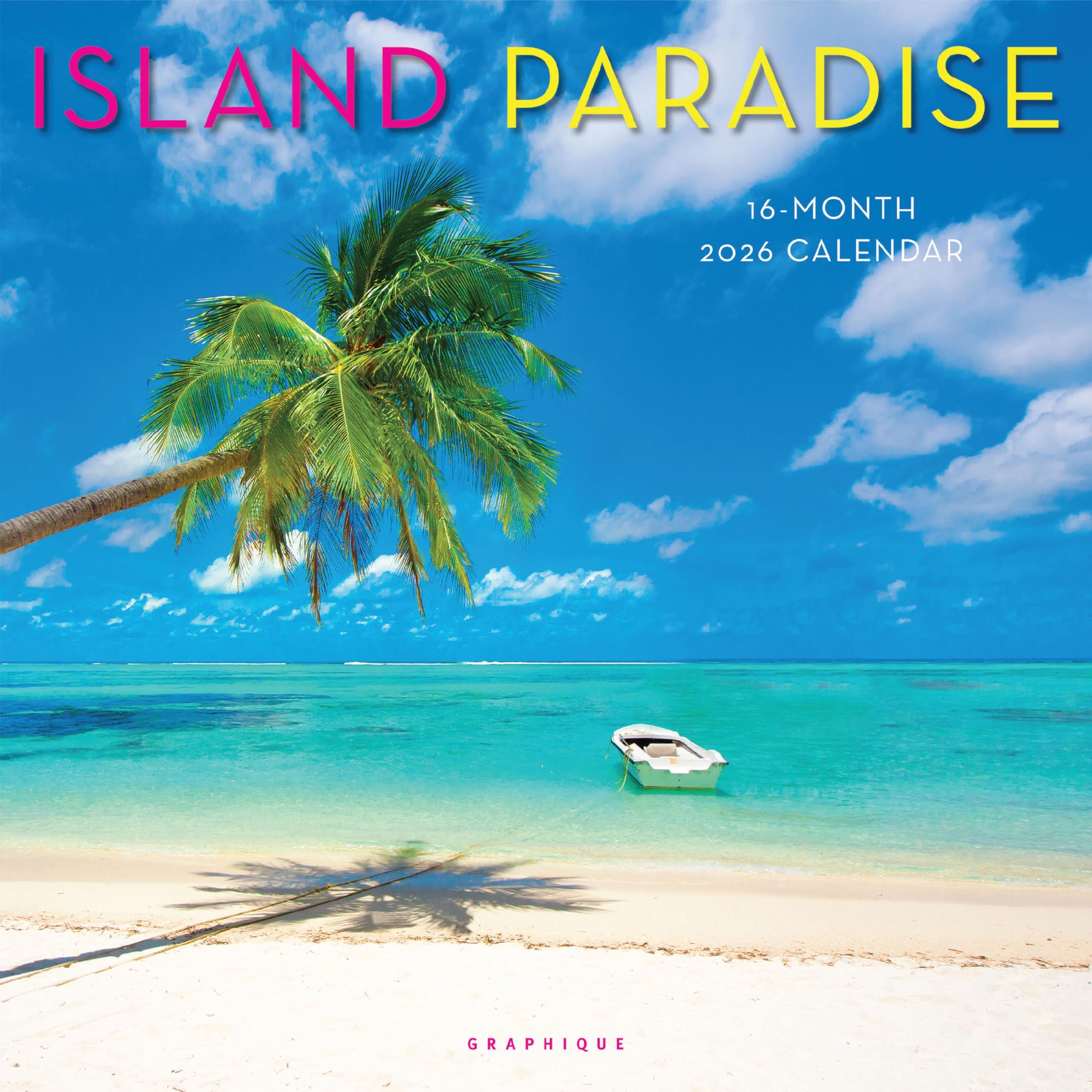 - 2026 Island Paradise Wall Calendar | 12” x 12” | Thick Paper | Home & Office Organizer | Large Monthly Grid | 3 Languages & Marked Holidays | 4 Month Preview Page for 2027
