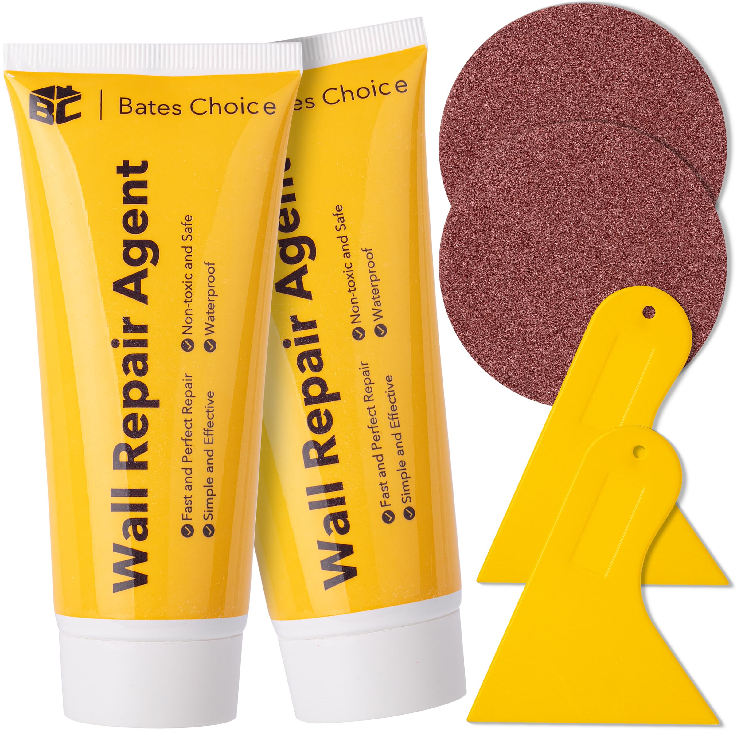 Bates- Drywall Repair Kit 2 pcs of Wall Spackle Repair Paste 120g Each Drywall Patch Kit Spackle for