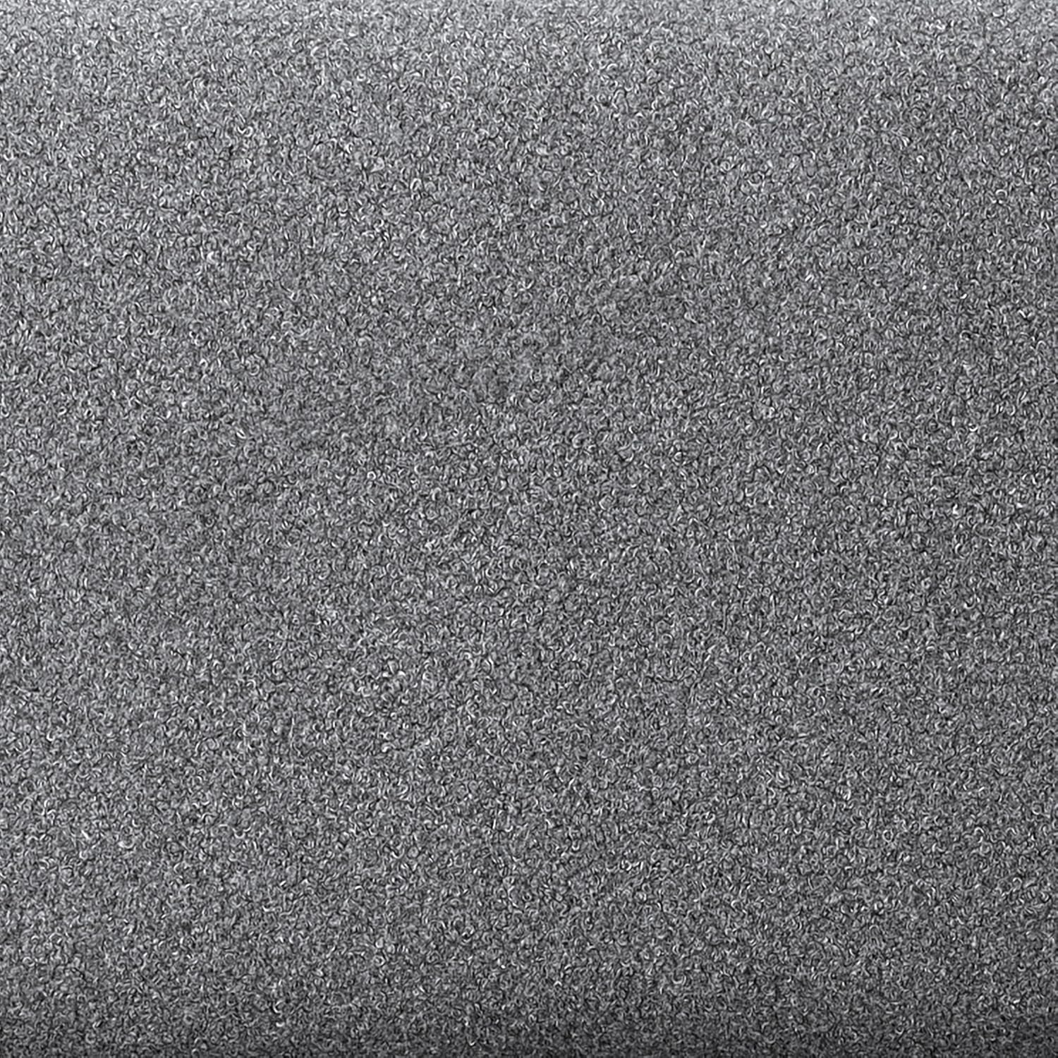 Lifestyle Solutions 24” Waverly Ottoman Round Soft Sherpa Bench, Stationary Ottomans, Backless Chair, Footrest for Living Room, Footstool Office, Bedroom, Padded Seat, Marled Gray