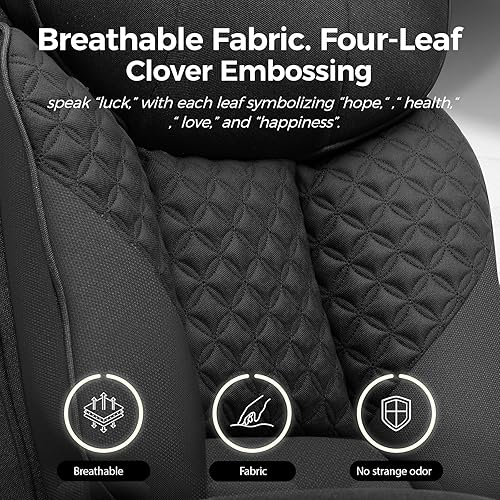 Miniatura 4 de GTRACING Silla de oficina grande y alta de 400LBS, ergonómica, de tela, diseño de lujo con relieve, silla para juegos con reposapiés, apoyabrazos