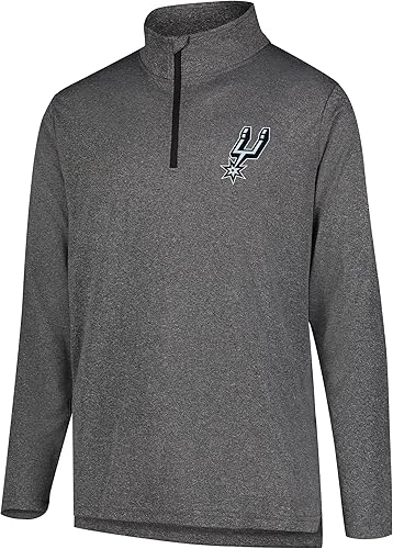 Miniatura 34 de Ultra Game Mens NBA Official Quarter Zip Long Sleeve Pullover T-Shirt Color del equipo,Gris Caliente Carbón,Negro,https://www.amazon.com/dp/undefined