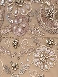 Adrianna Papell Beaded Mesh Long Dress Robe pour Occasion spéciale, Biscotti, 38 Femme - 3