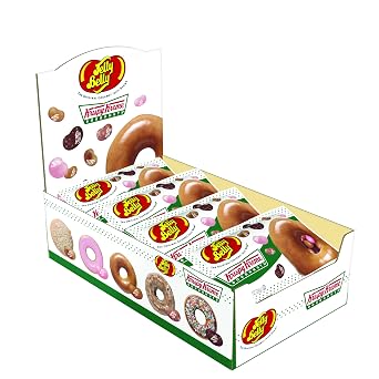 Jelly Belly Krispy Kreme Doughnuts Jelly Beans, Assorted Doughnut Flavors, 1-oz, 24 Pack
