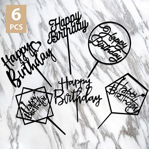 Miniatura 10 de Adorno para torta de cumpleaños, serie de suministros de decoración para tortas de cumpleaños