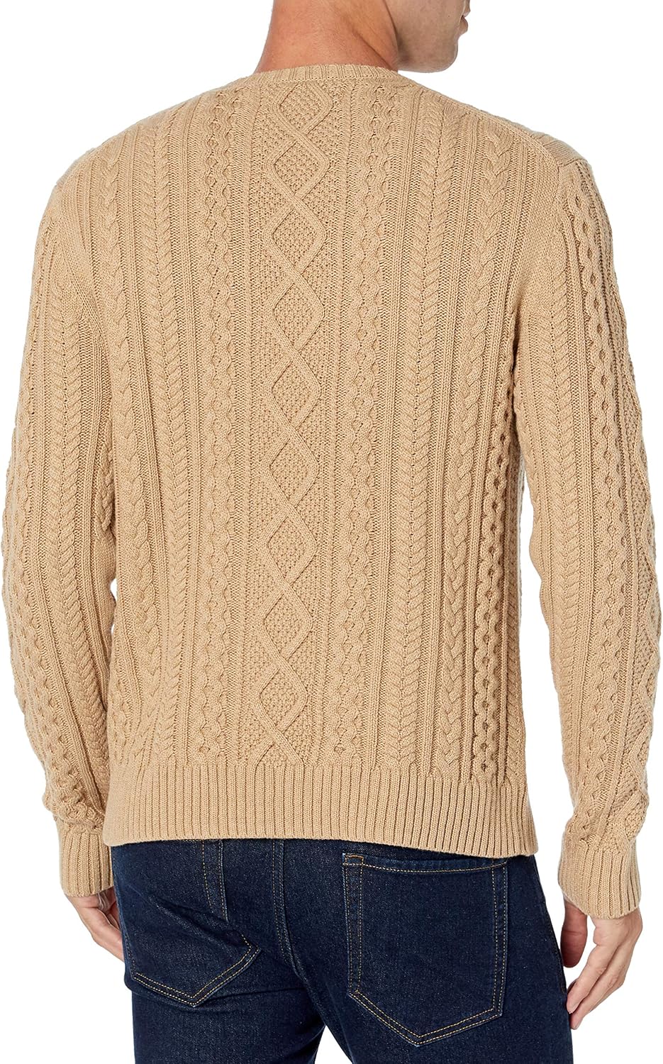 Amazon Essentials Mens Long-Sleeve 100% Cotton Fisherman Cable Crewneck Sweater - Image 4