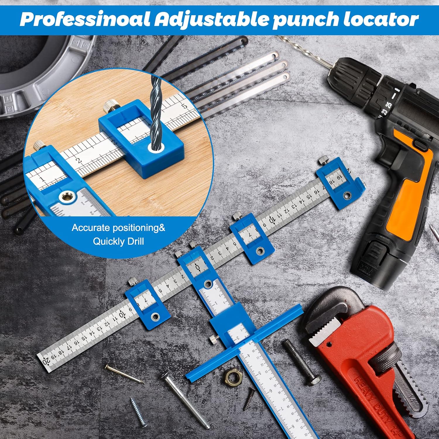 Cabinet Hardware Jig Cabinet Hardware Template Tool Cabinet Handle Jig for Installation of Handles Knobs on Doors and Drawer - - 