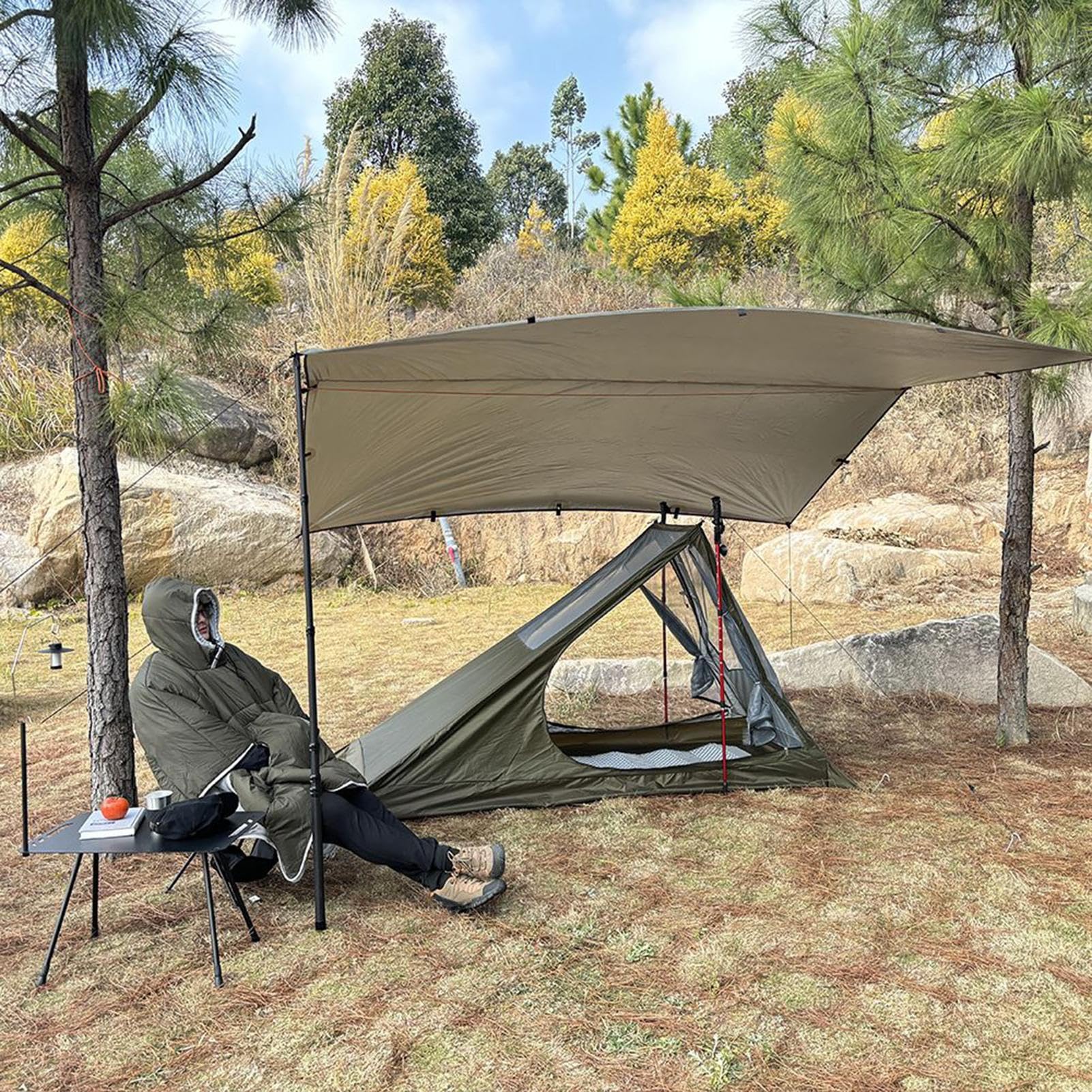 Namiot kempingowy 1-osobowy Szybki montaż wentylowane schronienie z