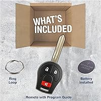 Vista 2 de KeylessOption Llavero de Reemplazo para 2003 2004 2005 2006 2007 2008 2009 2010 2011 2012 2013 2014 2015 2016 2017 2018 2019 Nissan Infiniti Remoto