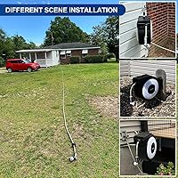 Vista 2 de Retractable Garden Hose Reel by BSTOKCAM, 1/2" x 90 FT Hybrid Rubber Hose, Heavy Duty Water Hose Reels Automatic Rewind Storage, 10 Patterns Nozzle