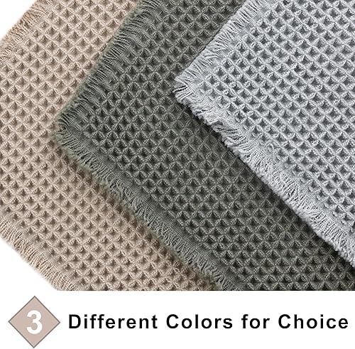 Miniatura 6 de Alfombras de baño bohemias, superabsorbentes, antideslizantes, lavables, ultra suaves, con parte trasera de goma, color gris claro, 17 x 24 pulgadas