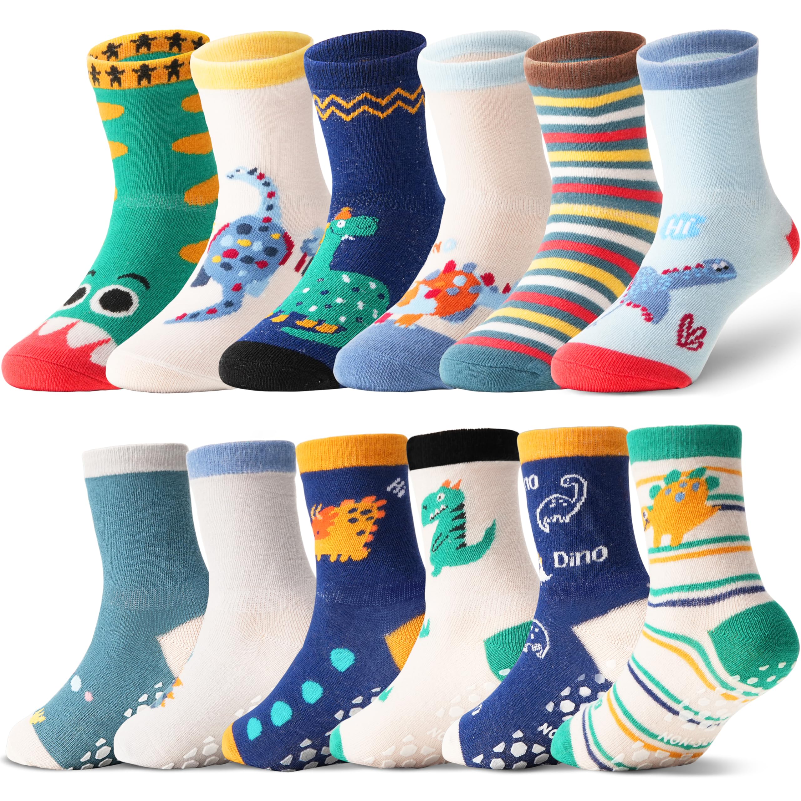 ANTSANG 12 Pairs Grips Socks