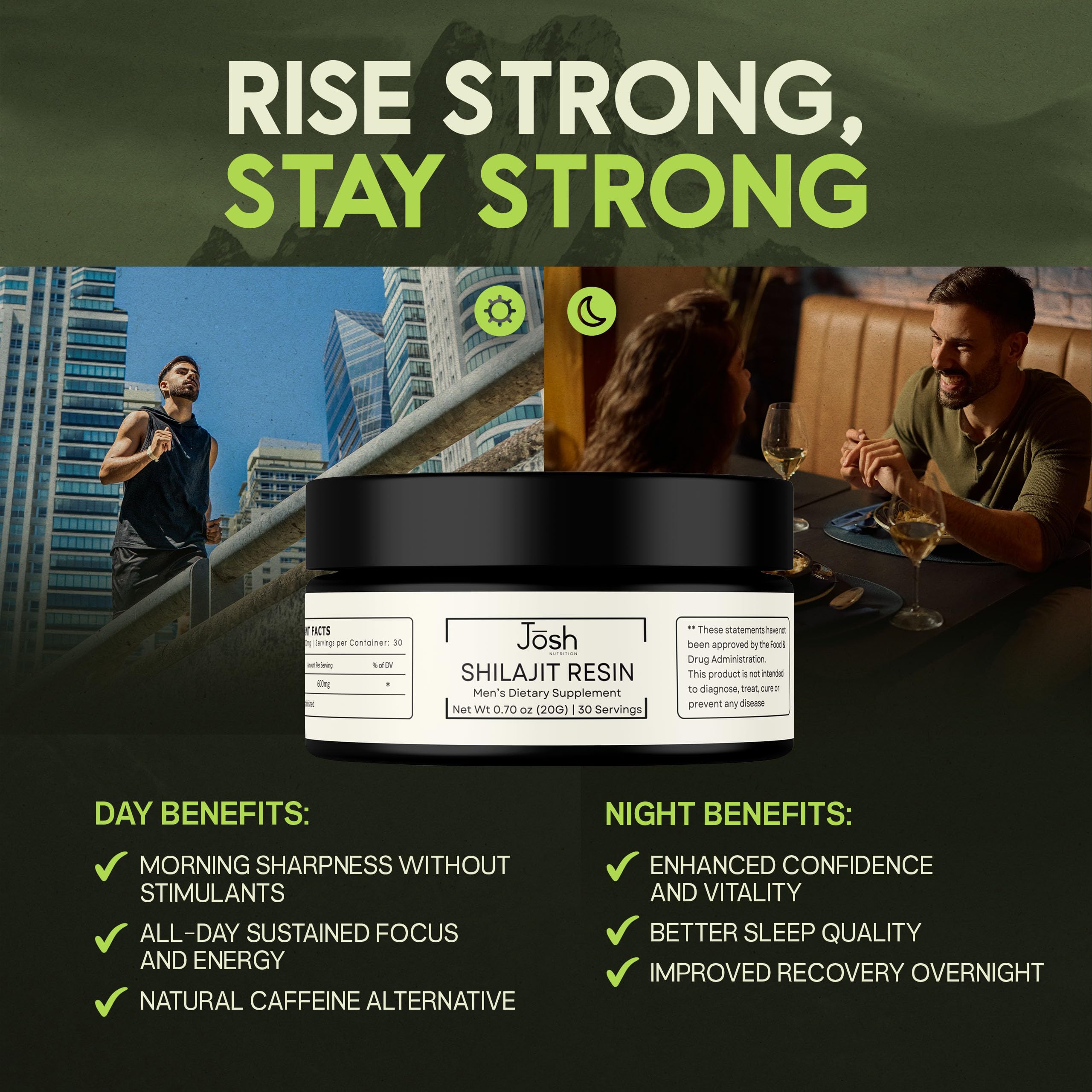 Pure Himalayan Shilajit Resin - 70%+ Fulvic Acid and 85+ Minerals for Energy & Focus, T-Levels Booster, Gold Standard for Men, Organic & Authentic, Third Party Lab-Tested, 20g — Amazon image 2