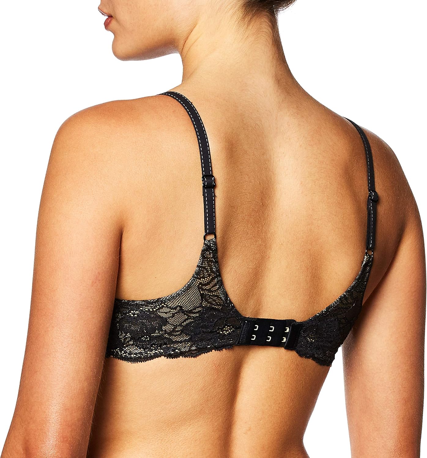 Maidenform Women's Comfort Devotion Embelisshed Demi 32A Black/Body Beige