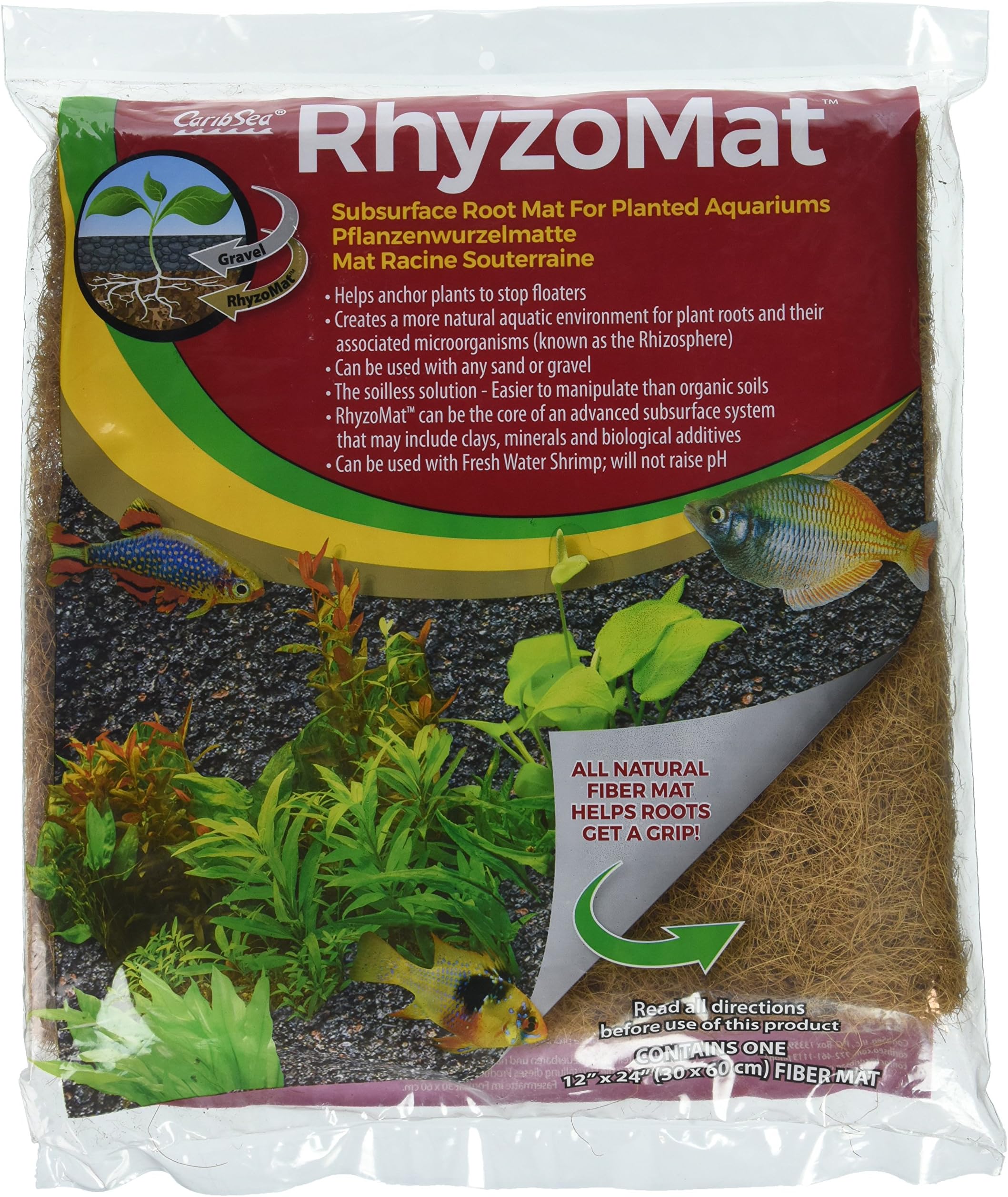 CaribSea Aquatics Rhyzomat Subsurface Root Mat, 12" x 24"