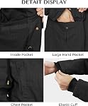 WenVen Women's Cotton Military Coat Lightweight Casual Anorak Jacket with Detachable Hood