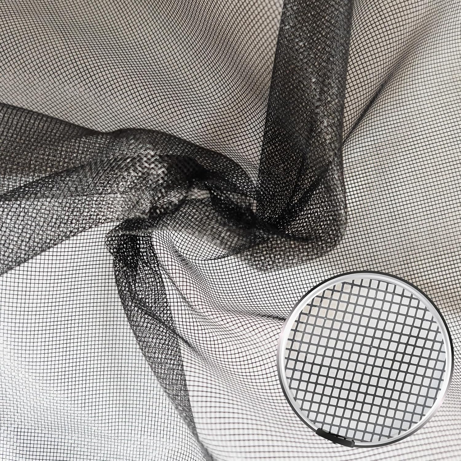 48" x 118" Black Fiberglass Window and Door Screen Mesh