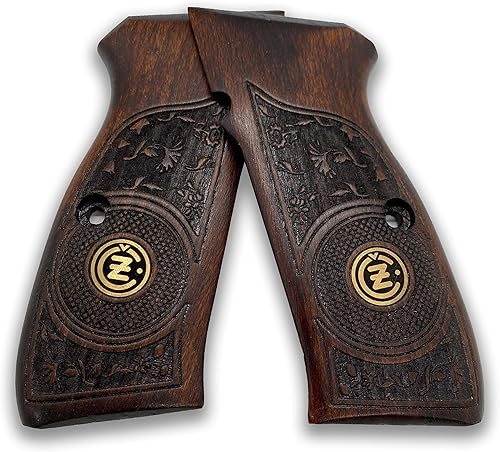 Miniatura 4 de Para CZ-75 Grips CZ85 Grips 75B CZ 75 SP-01 75B CZ 7585 Tamaño completo hecho a mano de madera de nogal