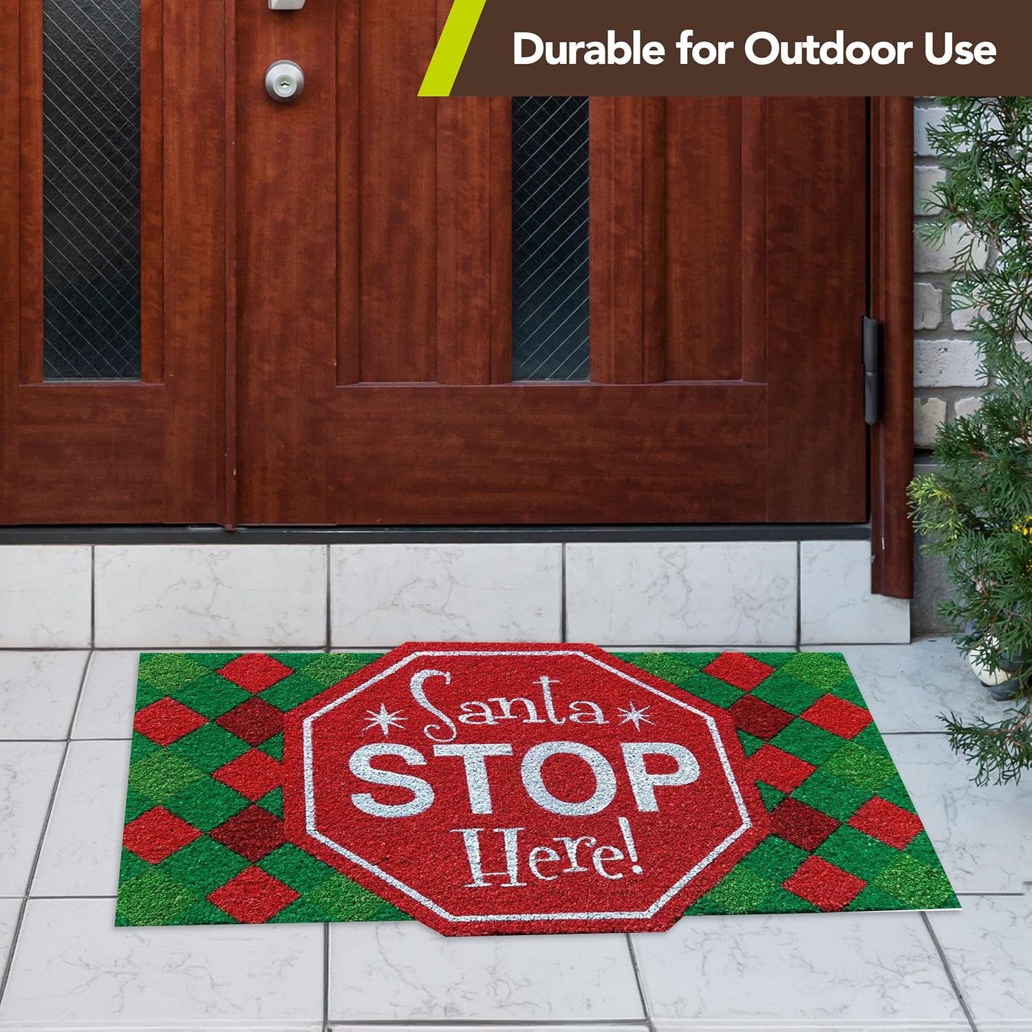 Briarwood Lane Santa Stop Here Coir Doormat
