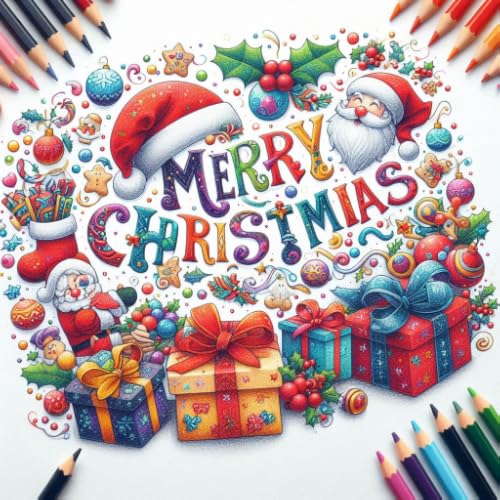 Christmas Greeting Cards Color By Number Book