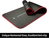 PROIRON Yoga Mat Thick 10MM - NBR Yoga Matt Exercise Fitness Foam Large Padded Non-Slip High Density for Pilates, Stretching, Home Gym Workout Men Women with Free Carry Strap (1830mm x 660mm, Black) - 7
