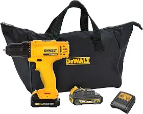 DEWALT Parafusadeira e Furadeira de 3/8 Pol. (10mm) com 2 Baterias 12V Ion-Litio 1.3Ah Bolsa e Carregador Bivolt DCD700C2