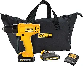 DEWALT Parafusadeira e Furadeira de 3/8 Pol. (10mm) com 2 Baterias 12V Ion-Litio 1.3Ah Bolsa e Carregador Bivolt DCD700C2