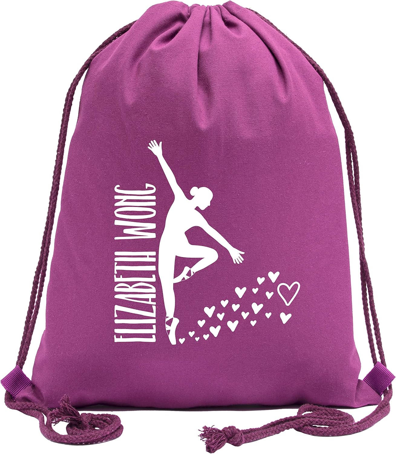 Mato & Hash Personalized Dance Bags, Ballet Drawstring Backpack, Dance Backpacks for Girls - 3PK Lime CE2725Dance S4