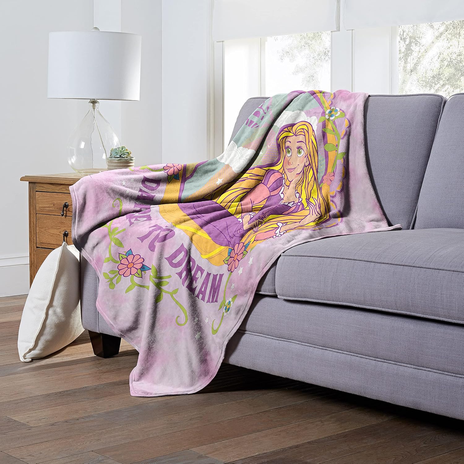 Northwest Disney Princess Silk Touch Throw Blanket, 50" x 60", Rapunzel Dreamer