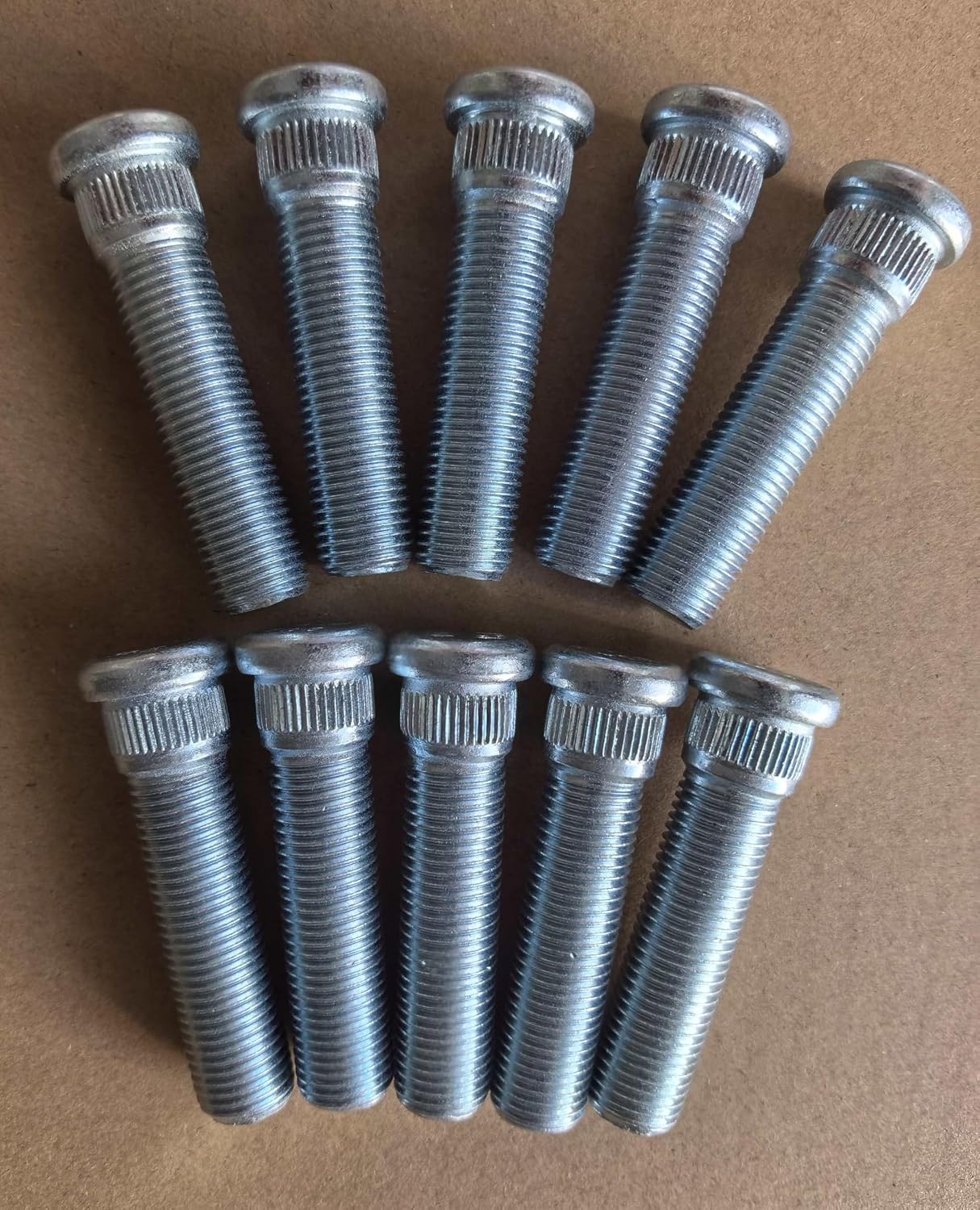 10pcs Wheel Studs M14x1.5 Lug Stud 610-004 16mm Knurl, 59.8mm Length Replacement for 2015-2024 Ford Expedition F150 Lobo, 22-24 Bronco, Lincoln Mark LT Navigator