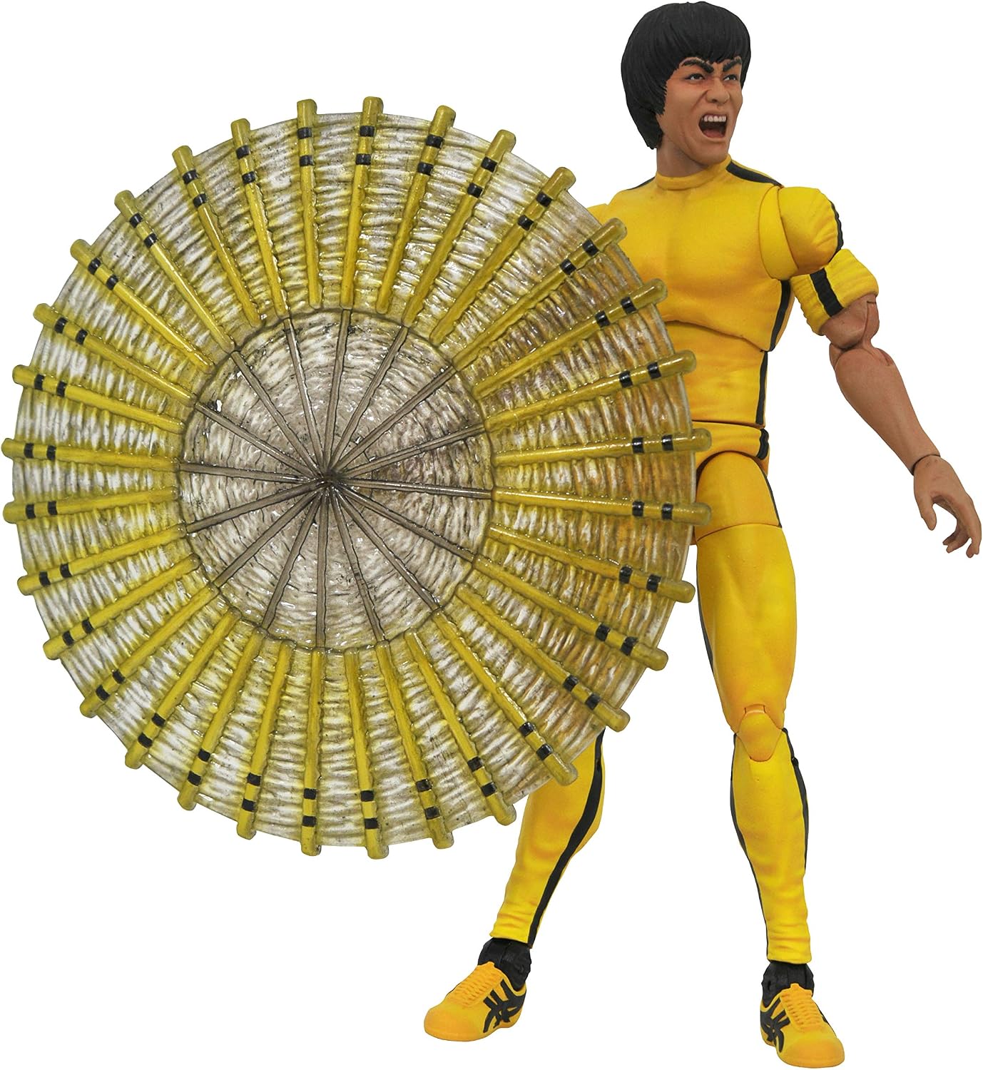 DIAMOND SELECT TOYS Bruce Lee (Yellow Jumpsuit Version) Select Action Figure, Multicolor, Standard