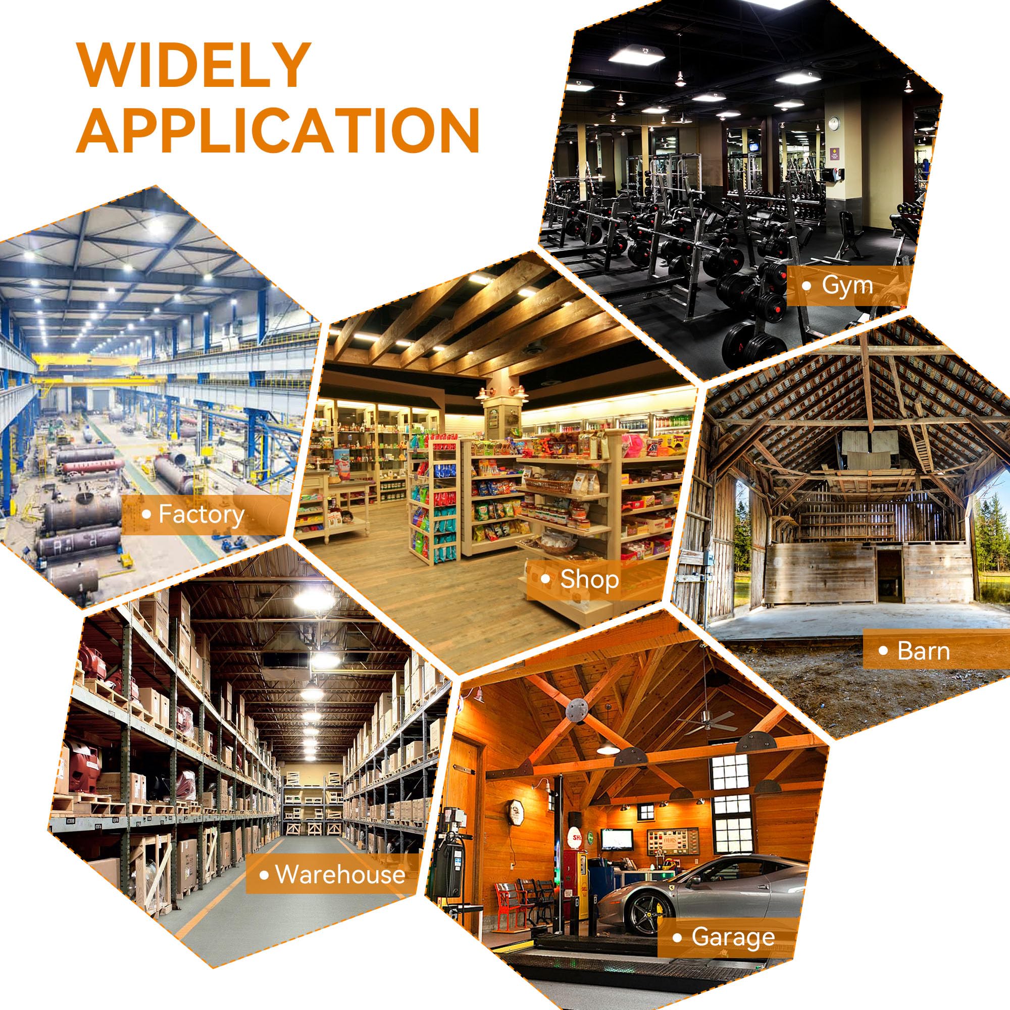 UFO LED High Bay Light 240W 36 000lm 5000K Daylight High Bay LED Shop Lights with US Plug — view 7