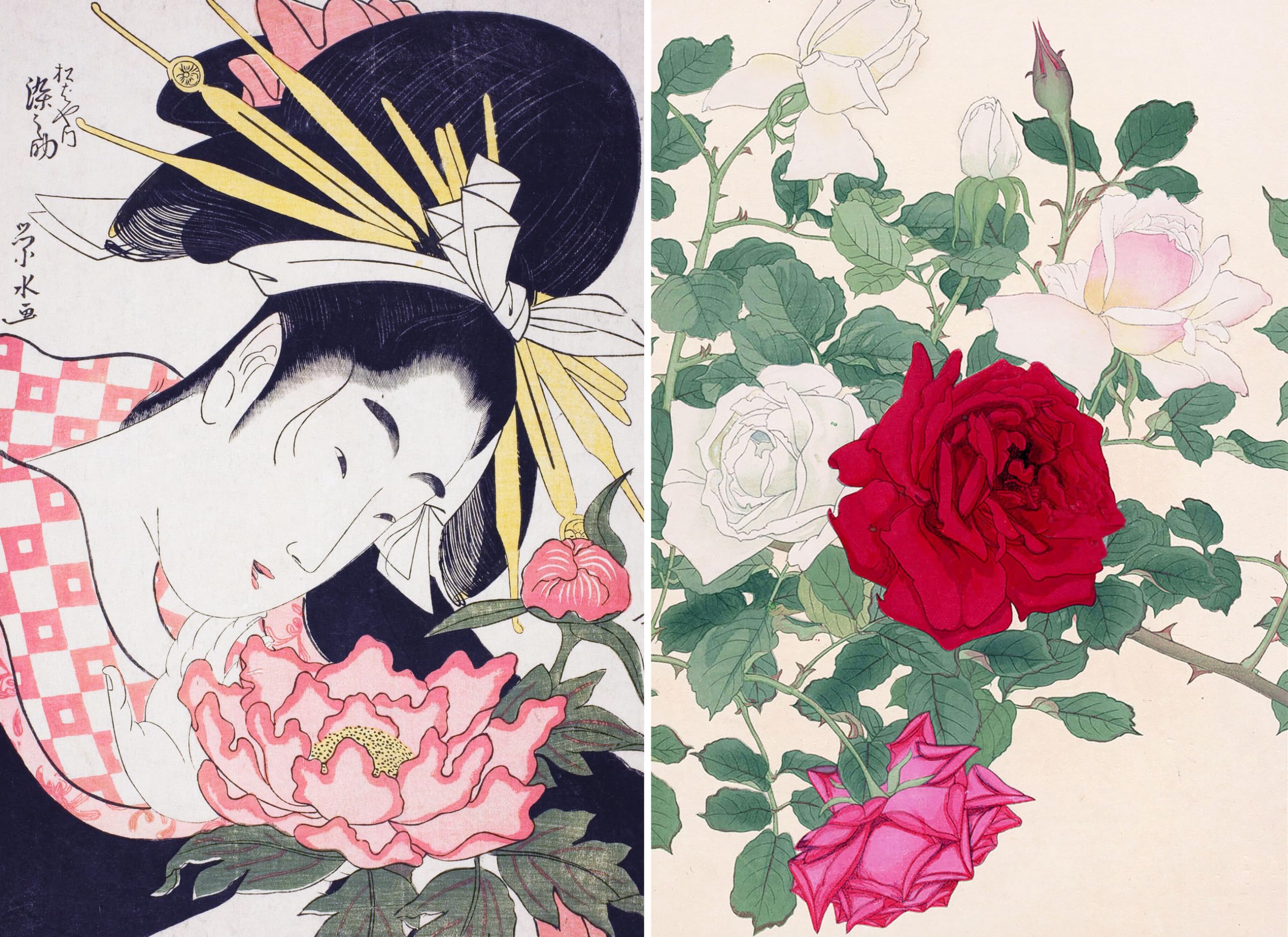 Roses, pivoines et iris par les grands maitres de l'estampe japonaise (coffret)