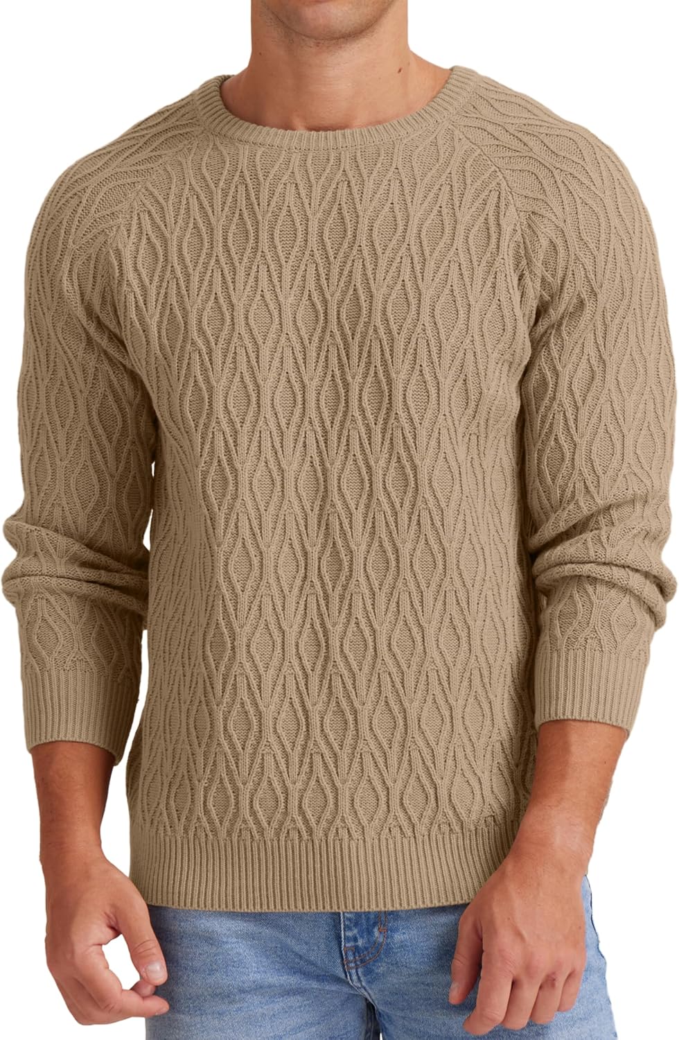Sailwind Men's Cable Knit Sweater Casual Crewneck Long-Sleeve Knitted Pullover - Image 5