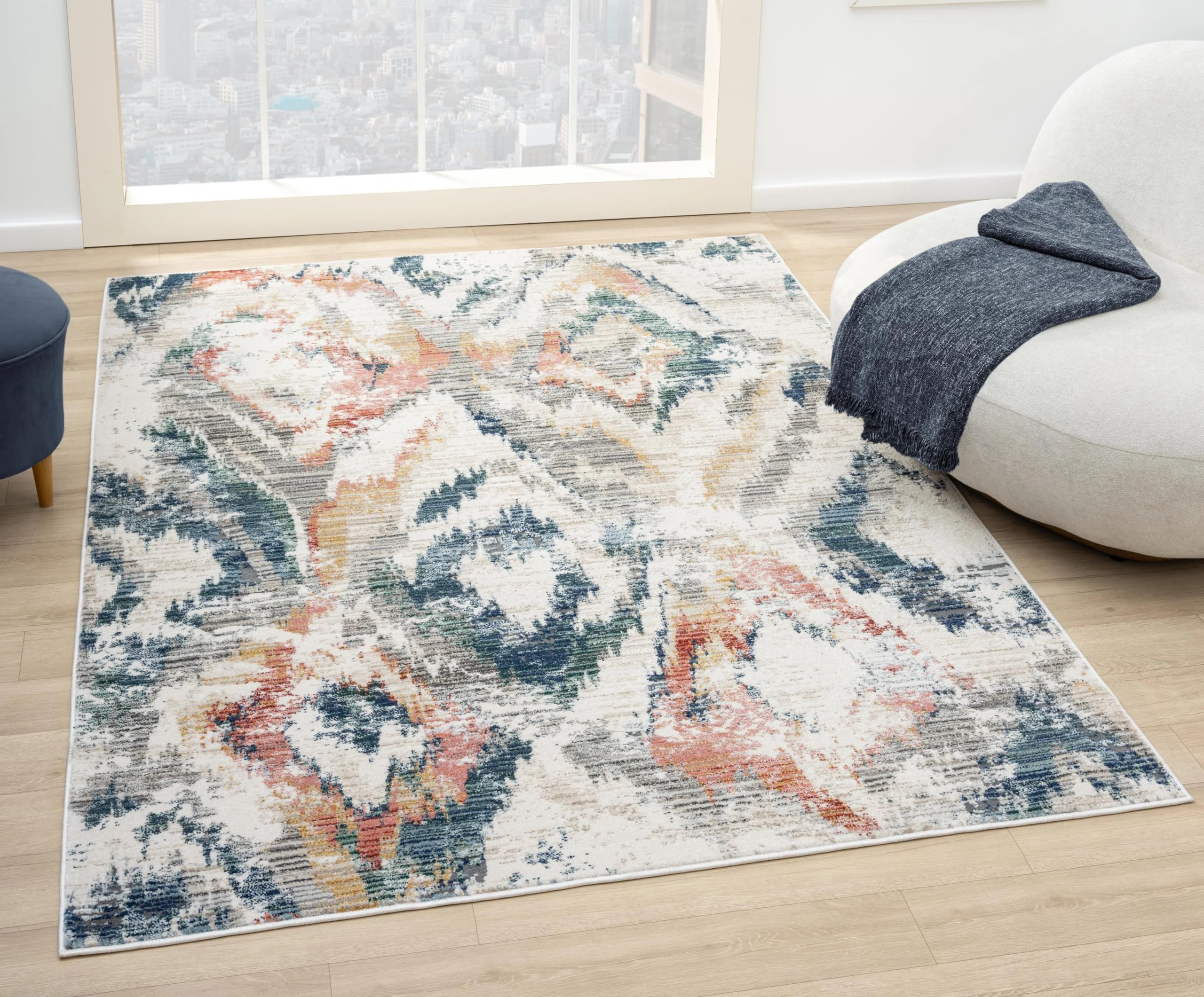 Lord of Rugs Nova Traditional Rug for Living Room Bedroom Classic Carpet Quality Soft Vintage Floral Medallion Patterns Area Rug Abstract Khat Multi X- Large 200x290 cm (6'7"x9'6")