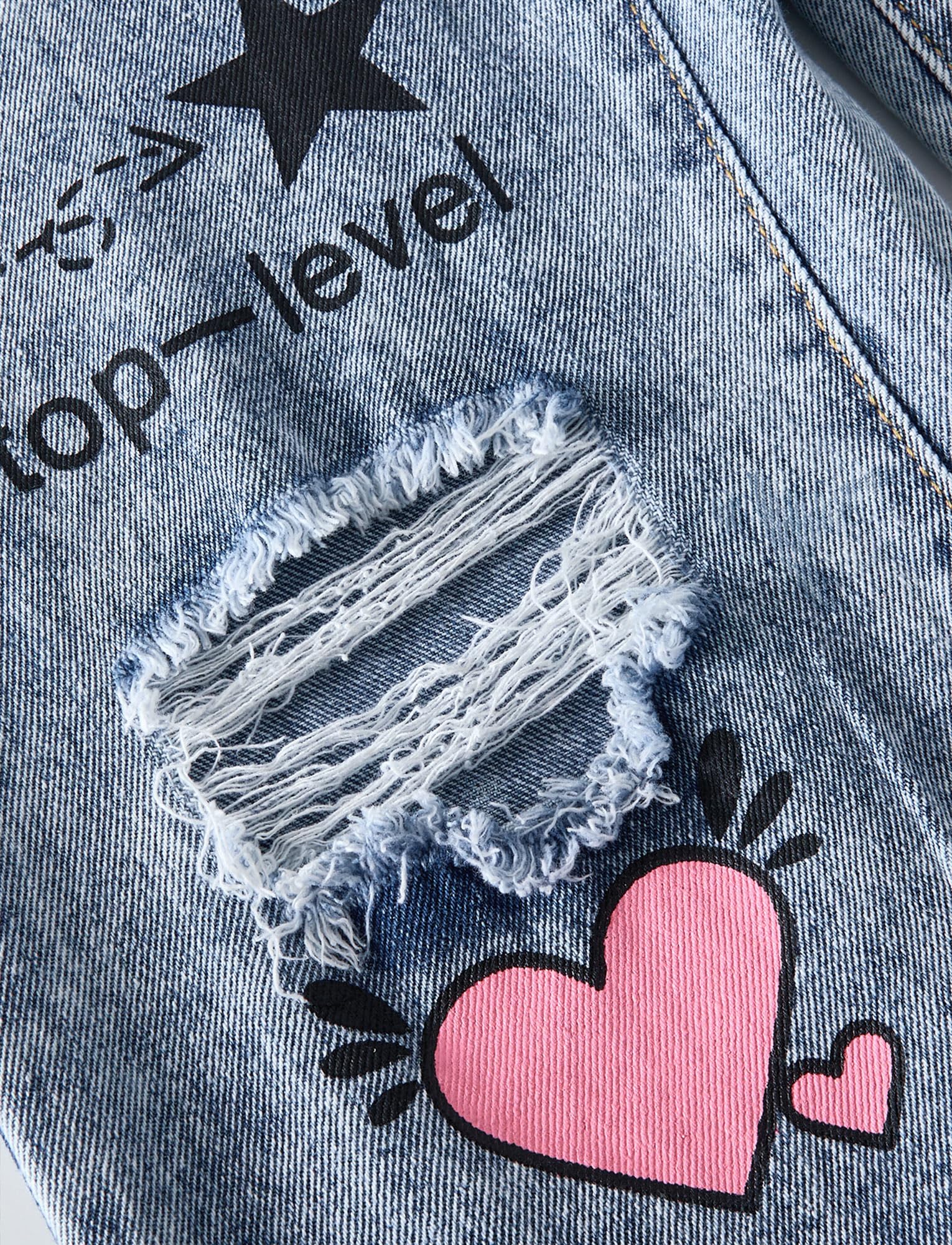 SEAUR Jeans da ragazza strappati larghi a gamba larga pantaloni dritti per bambini pantaloni in denim larghi pantaloni casual per 5-14 anni