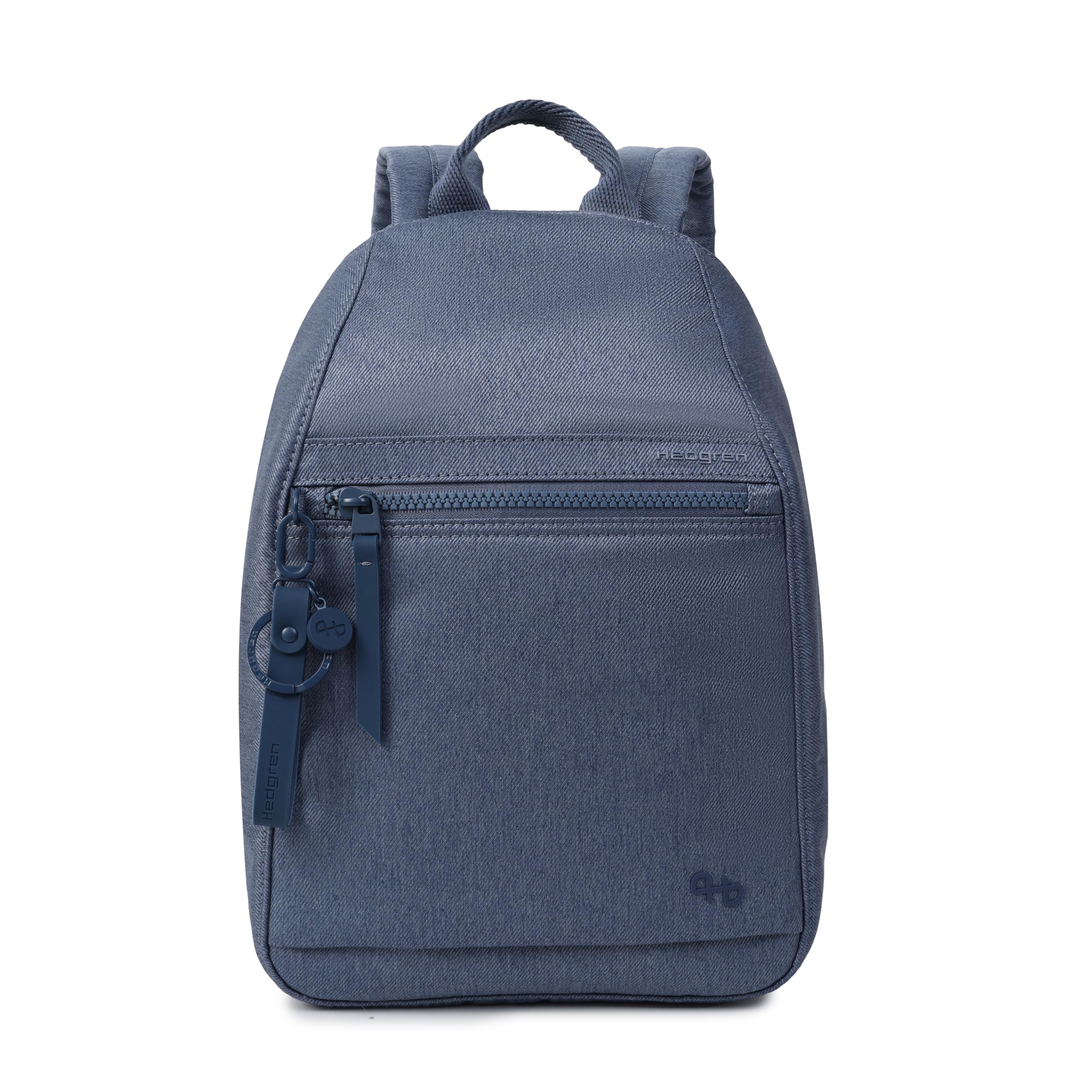 Hedgren VOGUE SMALL Backpack – Rear Zip Main Access, Padded Tablet Pocket, RFID-Blocking Security, Adjustable Straps & Water-Repellent Nylon - 5.86 L (Vintage Indigo Jean)