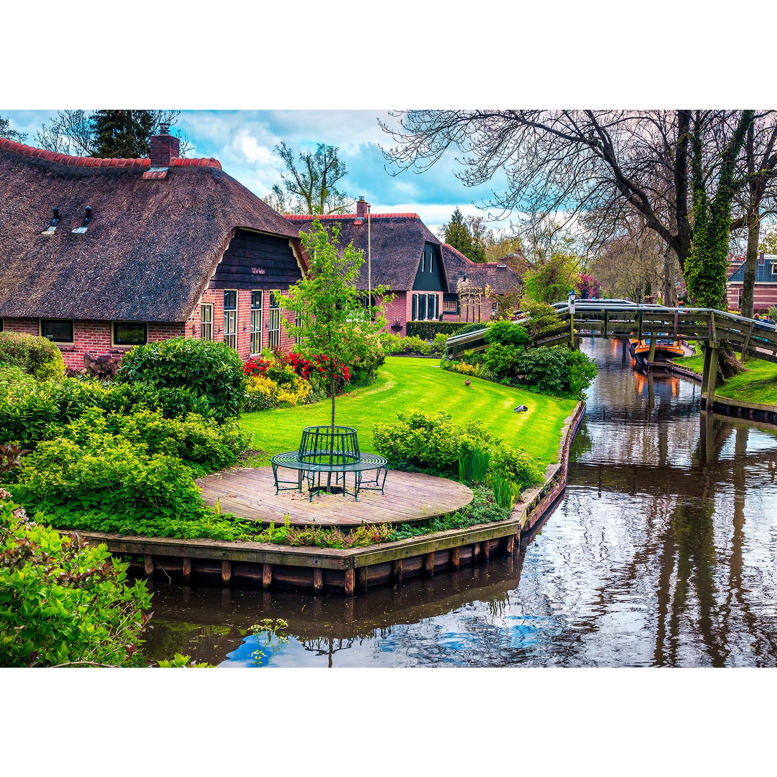 Puzzle 1000 Teile,Puzzle Erwachsene, EIN Herausforderndes R채tsel,Puzzlespiele f체r Die Ganze Familie,Geschenke f체r Frauen,Geschenke f체r M채nner,Thema:Giethoorn Niederlande