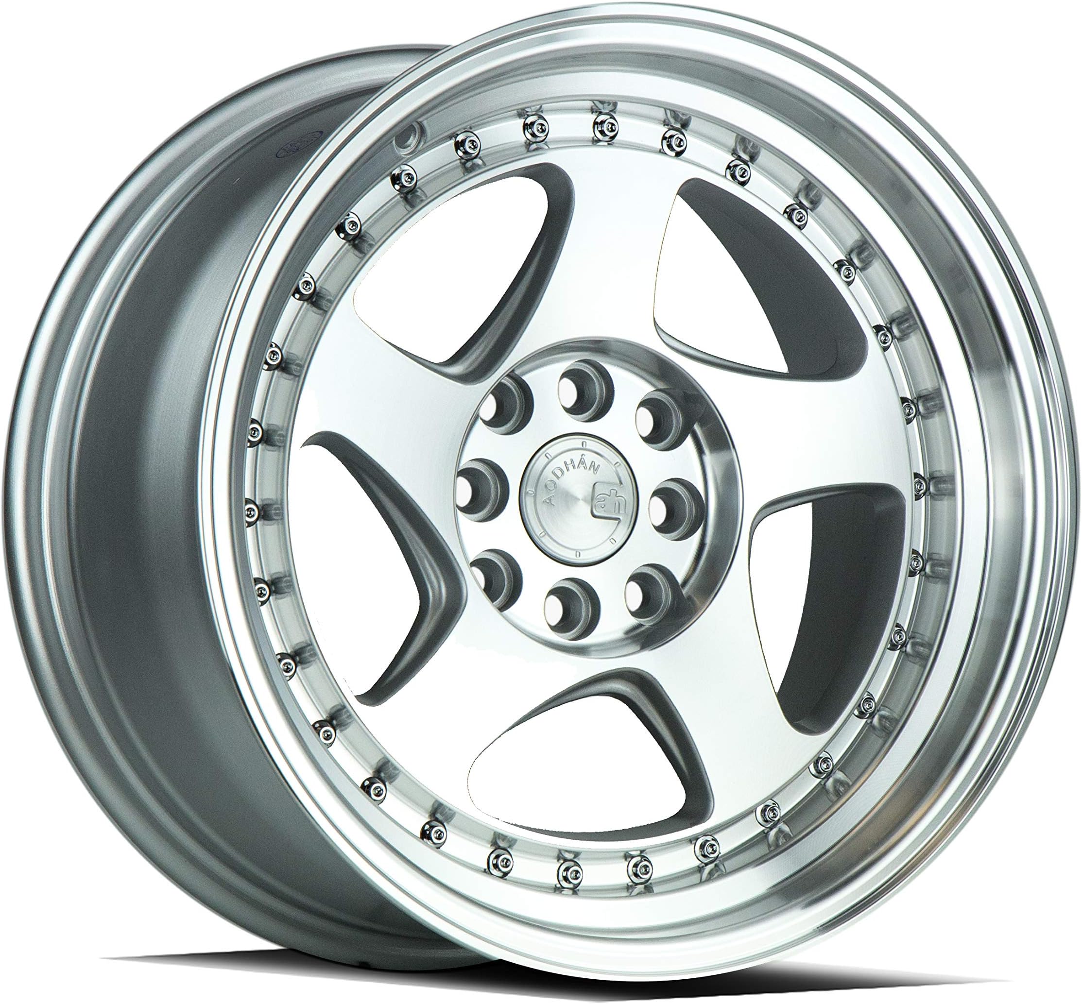 AodHan Wheels Rim AH-01 16x8 4x100/114.3 73.1CB +15 SILVER MACHINED FACE AND LIP