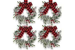 Syhood Mini Christmas Wreaths for Cabinets