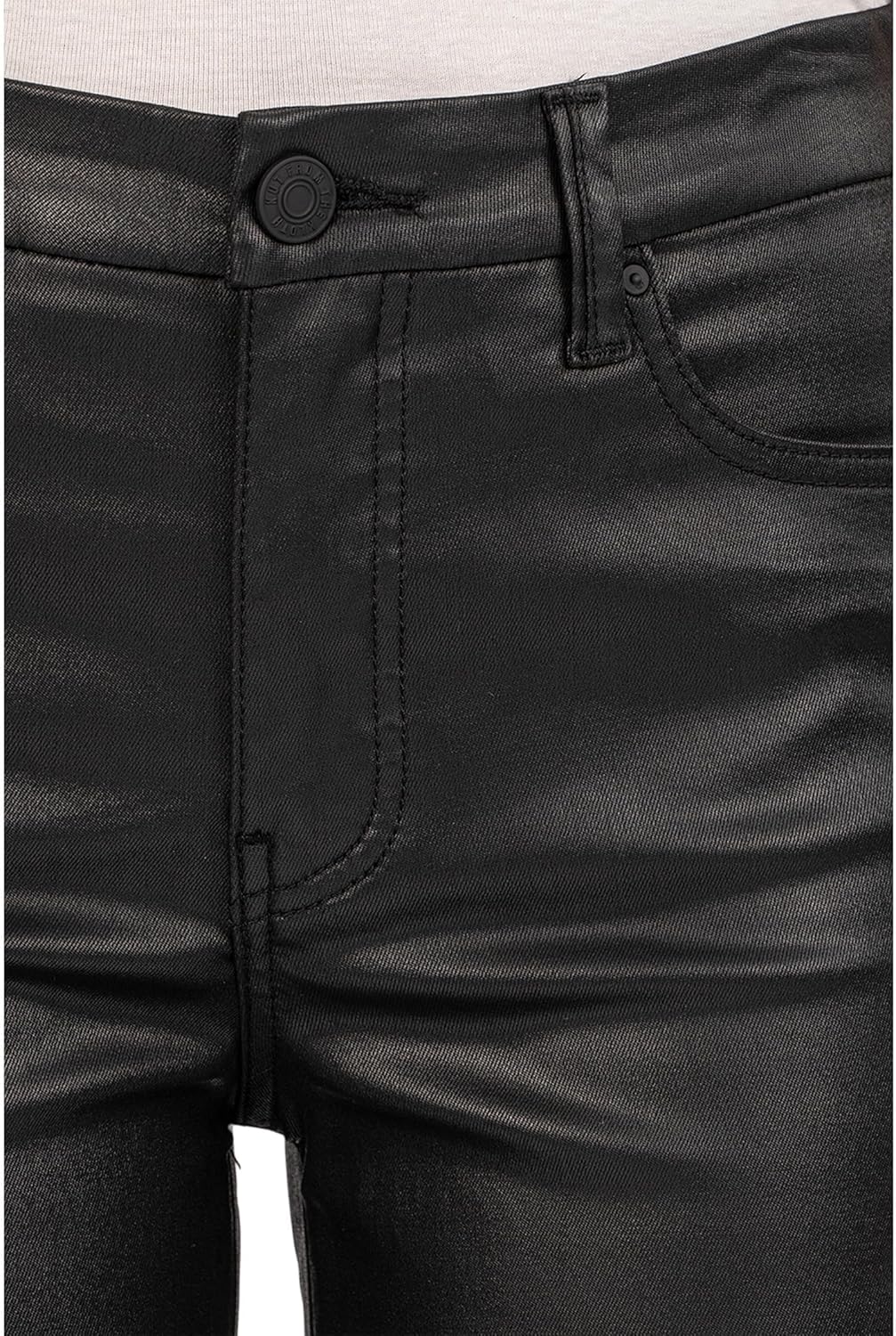 KUT from The Kloth Womens Meg High-Rise Fab Ab Wide Leg Wide Hem in Black - Image 3