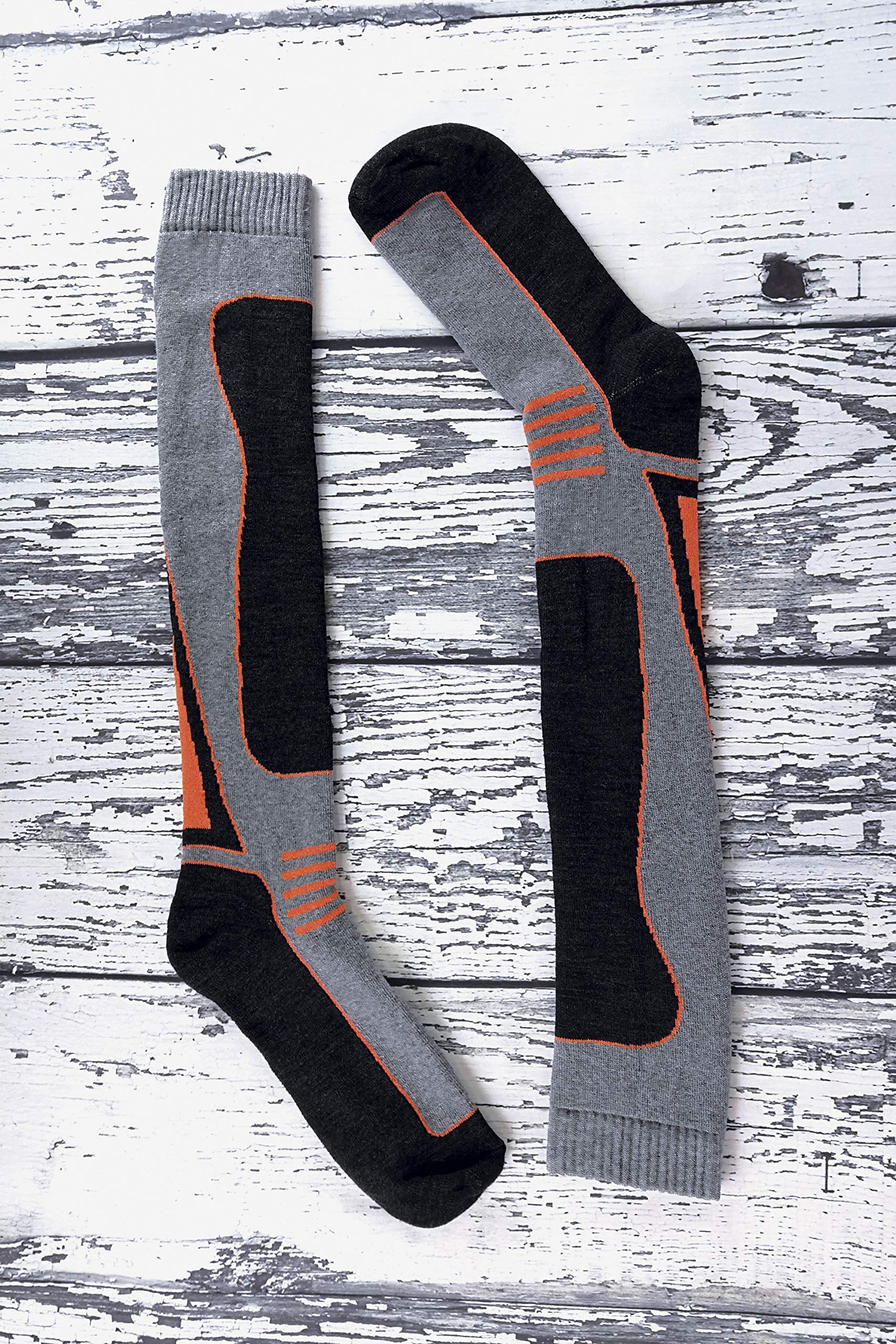 Sock Snob 4 Paires Homme Femme Enfant Hiver Hautes Laine Chaussettes Ski pour Bottes