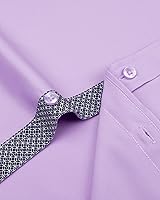 Vista 5 de Alimens & Gentle - Camisas de vestir con bolsillo y manga corta, de color liso y sin arrugas, estilo casual con botones, para hombres